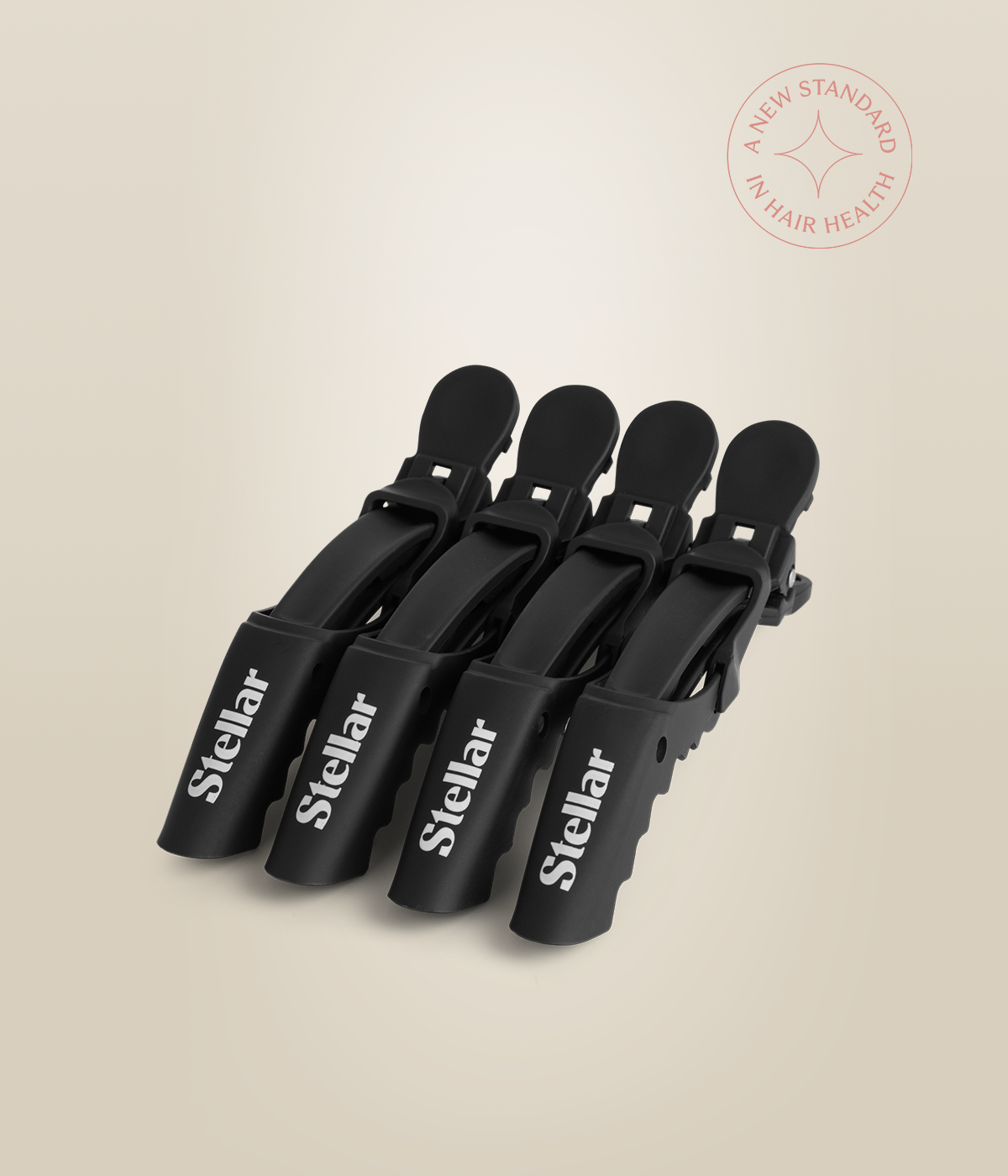 Four black Stellar sectioning clips.
